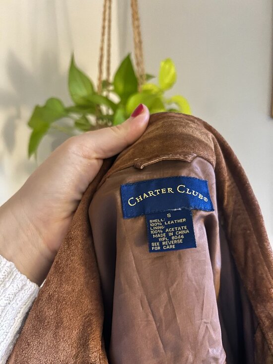 Charter Club, Suede (100% Leather) Jacket - Picture 3 of 3